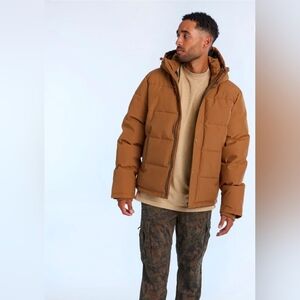 🔴NEW TAGS ON🔴😇Men's Tan/Brown Puffer Jacket Size LARGE